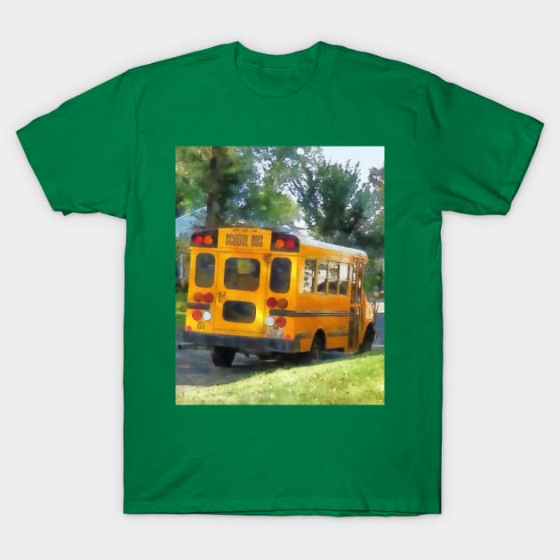 Teachers - Parked School Bus T-Shirt by SusanSavad